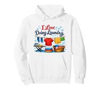 I Love Doing Laundry Lover Clean Neat Freak Housework Pullover Hoodie