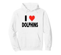 I Love Dolphins- Heart Porpoise Ocean Animal Pullover Hoodie
