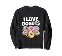I Love Donuts Colorful Pastry Sweatshirt