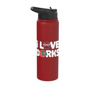 I Love Dorks Comic Enthusiast Stainless Steel Insulated Water Bottle