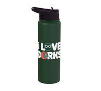 I Love Dorks Comic Enthusiast Stainless Steel Insulated Water Bottle