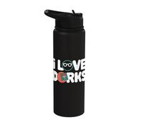 I Love Dorks Comic Enthusiast Stainless Steel Insulated Water Bottle