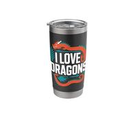 I Love Dragons Fantasy Stainless Steel Insulated Tumbler