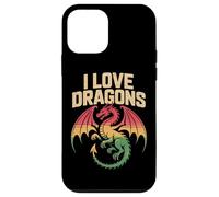 I Love Dragons Retro Style Design Case for iPhone 12 mini