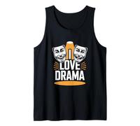 I Love Drama Masks Acting Passionate Tank Top