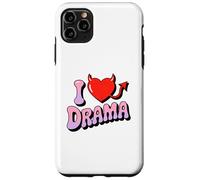 I love Drama. Sweet devil Heart, Funny Ironic Humor Design Case for iPhone 11 Pro Max