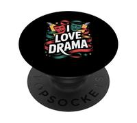 I Love Drama Theater Acting Comedy Tragedy Masks PopSockets Adhesive PopGrip