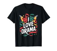 I Love Drama Theater Acting Comedy Tragedy Masks T-Shirt