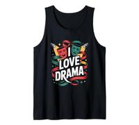 I Love Drama Theater Acting Comedy Tragedy Masks Tank Top