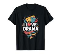I Love Drama Theatre Masks Thespian Actor Club T-Shirt