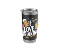 I Love Drinking Fun Beverage Humor Stainless Steel Insulated Tumbler