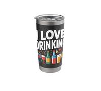 I Love Drinking Wine Beer Spirits Fun Stainless Steel Insulated Tumbler