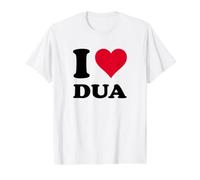 I Love Dua Value Graphic T-Shirt, Men, White, XL