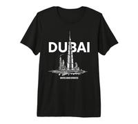 I Love Dubai, Amazing Dubai Illustration Graphic Skyline Premium T-Shirt