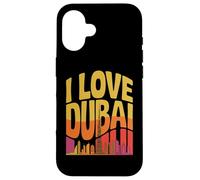I Love Dubai Burj Khalifa Skyline Art Case for iPhone 16