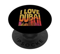 I Love Dubai Burj Khalifa Skyline Art PopSockets Adhesive PopGrip
