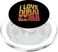 I Love Dubai Burj Khalifa Skyline Art PopSockets PopGrip for MagSafe