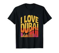 I Love Dubai Burj Khalifa Skyline Art T-Shirt