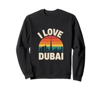 I Love Dubai Retro Skyline Sunset Vibes Sweatshirt