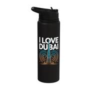 I Love Dubai Skyline Burj Khalifa Stainless Steel Insulated Water Bottle