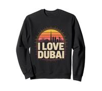 I Love Dubai Sunset Skyline Silhouette Sweatshirt