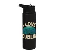 I Love Dublin Skyline Vintage Style Stainless Steel Insulated Water Bottle