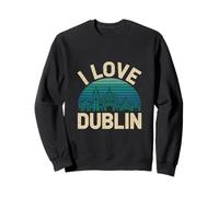 I Love Dublin Skyline Vintage Style Sweatshirt