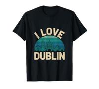 I Love Dublin Skyline Vintage Style T-Shirt