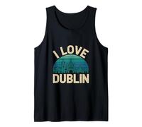 I Love Dublin Skyline Vintage Style Tank Top