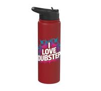 I Love Dubstep Bold Speaker Graphic Stainless Steel Insulated Water Bottle