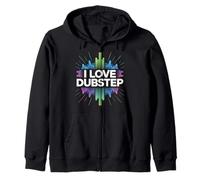 I Love Dubstep Music Festival EDM Style Zip Hoodie