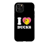 I Love Ducks Cute Duckling Rubber Duck In A Heart Case for iPhone 11 Pro