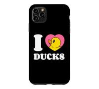 I Love Ducks Cute Duckling Rubber Duck In A Heart Case for iPhone 11 Pro Max