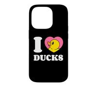 I Love Ducks Cute Duckling Rubber Duck In A Heart Case for iPhone 14 Pro