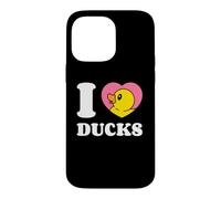 I Love Ducks Cute Duckling Rubber Duck In A Heart Case for iPhone 14 Pro Max