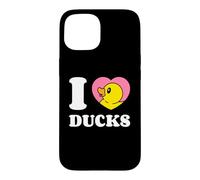 I Love Ducks Cute Duckling Rubber Duck In A Heart Case for iPhone 15