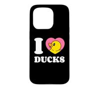 I Love Ducks Cute Duckling Rubber Duck In A Heart Case for iPhone 15 Pro