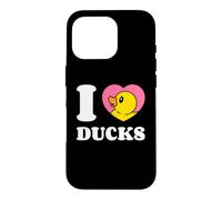 I Love Ducks Cute Duckling Rubber Duck In A Heart Case for iPhone 16 Pro