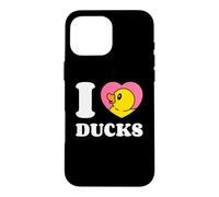 I Love Ducks Cute Duckling Rubber Duck In A Heart Case for iPhone 16 Pro Max