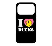 I Love Ducks Cute Duckling Rubber Duck In A Heart Case for iPhone 17 Pro