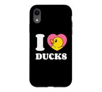 I Love Ducks Cute Duckling Rubber Duck In A Heart Case for iPhone XR