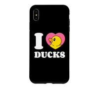 I Love Ducks Cute Duckling Rubber Duck In A Heart Case for iPhone XS Max