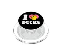 I Love Ducks Cute Duckling Rubber Duck In A Heart PopSockets PopGrip for MagSafe