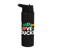 I Love Ducks Stainless Steel Insulated Water Bottle