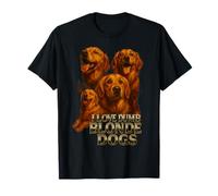 I Love Dumb Blondes Dog Golden Retriever Bootleg Graphic T-Shirt