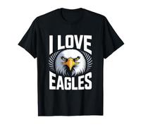 I Love Eagles Bold Statement Graphic Value Graphic T-Shirt
