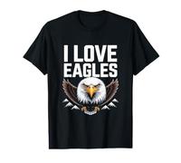 I Love Eagles Fierce Bald Eagle Graphic Value Graphic T-Shirt