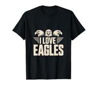 I Love Eagles Fierce Pride Emblem Value Graphic T-Shirt
