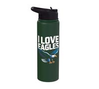 I Love Eagles Freedom Spirit Bold Stainless Steel Insulated Water Bottle