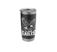 I Love Eagles Soaring Freedom Design Stainless Steel Insulated Tumbler